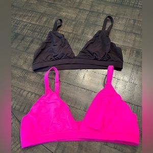 Two Skims Triangle Bralettes, size large
